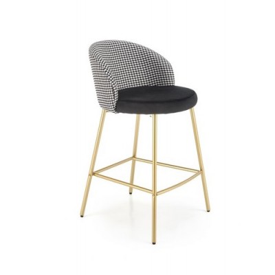 Стул барный HALMAR H113 черный/белый